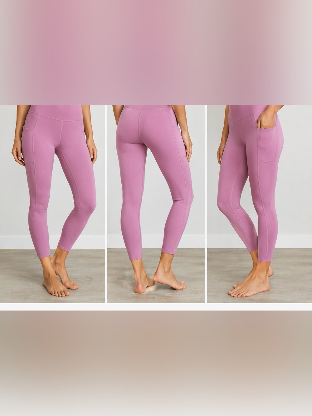 Lululemon women’s Pink High-Waist Athletic Leggings Size 2